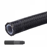 PTFE Core Oil Fuel Hose Nylon Braided Black Hose Tubing PTFE Rubber Line Racing Pipe