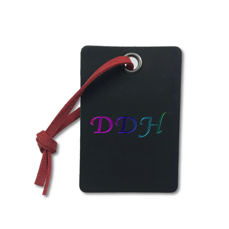 PU Coustom Logo Packaging Labels Plastic Tagger Garment Accessories Custom Hangtags for Clothing Swing Hang Tag Leather Shoes