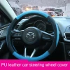 PU leather breathable deroration car vehicle steering wheel protect cover