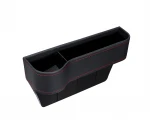 Pu Leather Car Seat Gap Filler Organizer Multifunction   Storage Box With Cap Holder Usb Changer