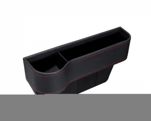 Pu Leather Car Seat Gap Filler Organizer Multifunction   Storage Box With Cap Holder Usb Changer