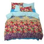Pure Polyester modern duvet cover with pillow case bedding set line luxury hotel bed cover set from factory supplier