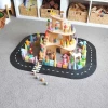 PVC kids toy cars race trace DIY Classic Traffic Railway Highway Vehicle Toy Car Racing Track For Children Play Car Games
