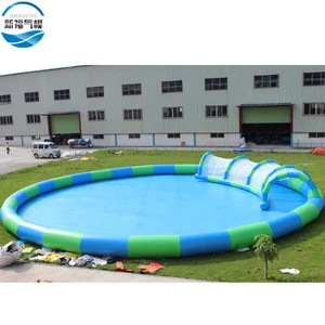 PVC plastic above ground portable blue inflatable swimming pool rental for water balls