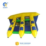 PVC Tarpaulin Inflatable Flying Fish Tube Towable Inflatable Water Games Boat for Sea Sports