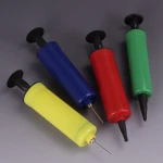 QY Two kinds of needle portable aluminum foil balloon pump mini ball pump balloon accessories inflator hand push air pump
