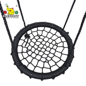 Real Trade Assurance Order 60cm Outdoor children Patio Tree Rope Round Nest Webbing baby Swing