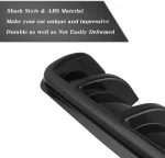 Rear Shark 6 Fin Curved Bumper Lip Diffuser Kit Car Spoiler Decoration Matte Black