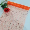 red beautiful metallic sequin mesh fabric for decoration and flower package