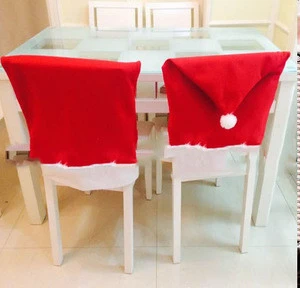 Red Christmas hat non-woven chair cover Christmas chair cover Christmas holiday supplies