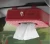 Import Red PU leather sun visor car tissue box facial tissue holder from China
