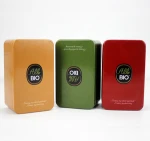 red/green/yellow rectangle tea tin box package tin case for tea/gift/coffee
