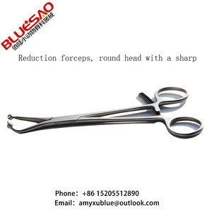 Reduction forcep round head with a sharp for vet surgery veterinary surgical instrument