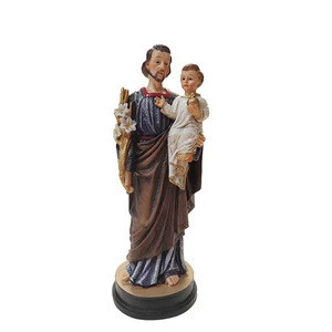 Religious custom catholic gift resin figurine San Antonio statue with jesus christ child