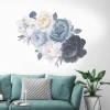 Removable flowers pvc 3d decal living room peony wall sticker
