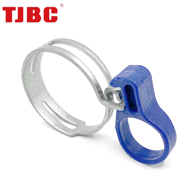 Retaining round spring wire clamp clip for hose tube