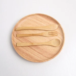 Reusable Biodegradable Bamboo Wood Spoon and Fork, Knife, Chopsticks Set