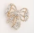 Import Rhinestone Gold Bow Knot Brooch Wedding Bridal Bridesmaid Jewelry Sash Crystal Bowknot Broach from China