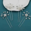 Rhinestones Bridal Hair Pins Crystal Pearl Bead Hair Pin for Women and Girls