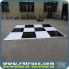RK pvc shower pan liner dance floor/used wood wooden black and white dance floor
