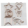 Rose gold airplane unique metal different kinds paperclip custom shape paper clips