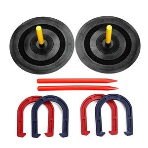 Rubber Horseshoes Game Set for Outdoor and Indoor Games-Includes 4 Horseshoes Rubber Perfect for Fun for Kids and Adults