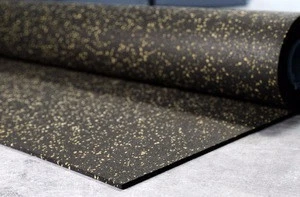 Rubber Rollers padded gym mat with EPDM star shine/metalized flooring rolls