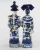 Import RZKC14 Home decor blue and white Chinese emperor and empress porcelain figurine from China