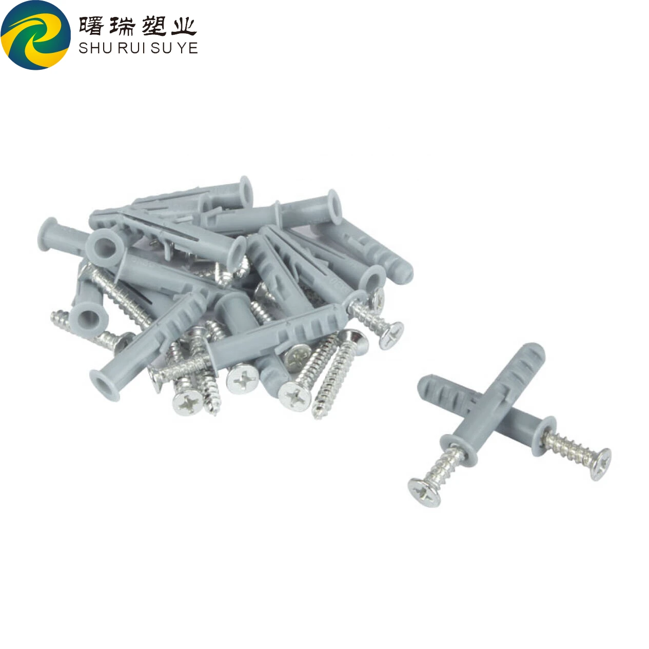 S10 plastic wall plug anchor with screw