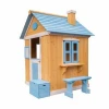 Sale Cheap Waterproof Large Childrens Garden Prefab Used Kids Cubby Outdoor Wooden Playhouses With Bench