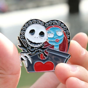Scary Brooches Enamel Lapel Pins Halloween Decor Breasts Pins Ghost Skull Badges