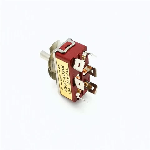 Self-reset 10A 250VAC /15A 125v Toggle Switch 6 pin on-off-on