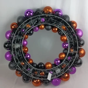 Senmasine party front door hanging decoration big wreaths 60cm Halloween baubles ball Wreath With metal Base