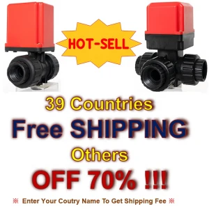 Shipping Free DN15-25 AC 220V DC 24V 2 Way Valve Directional Water Control Valves Motor Drive Electric Flow Control Ball Valve