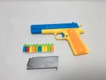 Shooting toy pistol with luminous colorful bullets