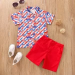 Shunying OEM Bebek elbisesi 2021 Summer Collect Waist Turndown Boys Children Clothes