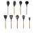 Import Silicone Kitchen Utensils Cooking Tools  Food Grade Silicone Kitchen Utensils Set With Wood Handle Of 9 from China