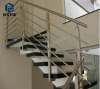 simple design steel and wooden stair