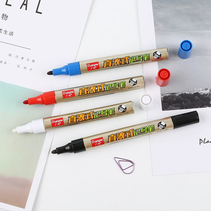 Single headed White Color Waterproof permanent Marker Pen