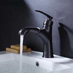 Single Lever Hand Wash Flexible Rotatable Copper Chrome Black Pull Out Water Basin Mixer Tap