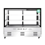 Single-Temperature Rectangular Square Dessert Display Case for Pastry and Cake Display Chiller Refrigeration Equipment
