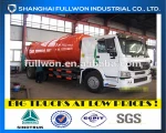 SINO 15m3 used vacuum sewage truck / vacuum tank suction tanker truck