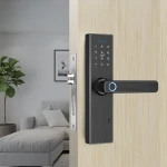 smart door lock fingerprint home hotel card lock black bronze wifi APP card password