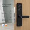 Smart home tuya wifi smart door lock wireless electronic biometric fingerprint handle door lock with tuya smart life app