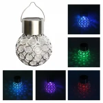 Solar Light Magic Ball Outdoor Garden Hanging Landscape Colorful Sense LED GRB Yard Party Decor Lamp