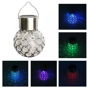 Solar Light Magic Ball Outdoor Garden Hanging Landscape Colorful Sense LED GRB Yard Party Decor Lamp