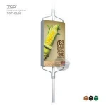 Solar power street light lamp pole Double side Advertising light box