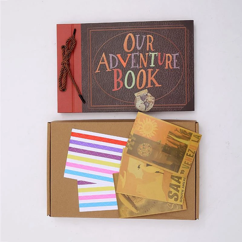 Solhui 80 Pages Our Adventure Book Scrapbook DIY Family  Album with Embossed Letter Cover Photo Album
