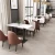 Import (SP-CS168) modern coffee shop wood dining table leather sofa furniture restaurant sets from China