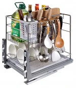 Space saving kitchen cabinet accessories pantry unit organizer